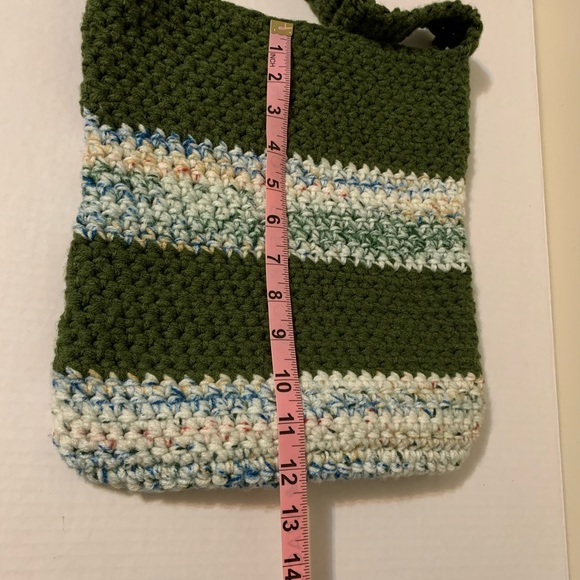 Crossbody Bag Multicolor Handmade Crochet - Picture 15 of 16